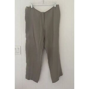 Eileen Fisher  Gray Pull On Elastic Waist Lightweight Pants Size Large